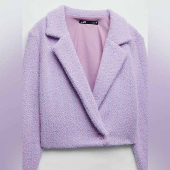 Zara | Blogger’s Favourite Purple Crop Jacket - Picture 6 of 10